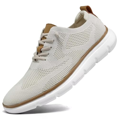 Mens Casual Dress Shoes Fashion Mesh Oxfords Business Walking Work Sneakers Comfortable Lightweight Breathable Soft Sole