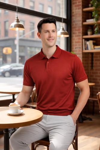Image of Men's Plain Polo Neck T-Shirt | Comfortable | Stylish Casual & Smart Wear | Half Sleeve | Regular Fit