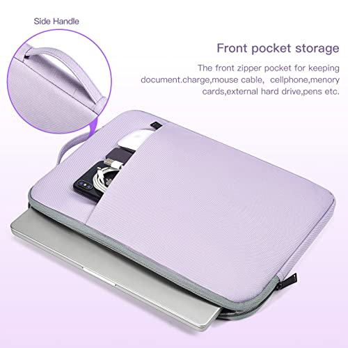 Image of 17 inch Laptop Case Sleeve - Slim Protective Shockproof Water-Resistant Laptop Cover with Handle Computer Carrying Bag for HP Envy 17 /Pavilion 17, Dell Lenovo Asus Acer MSI 17.3 Notebook Bag -Purple