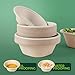 hooray mida 48 OZ [100 Pack] Heavy Duty Compostable Salad Bowls - 100% Sugarcane Fiber, Microwave Safe - Large Disposable Bowls for Soup, Salad, Ramen, Popcorn 9