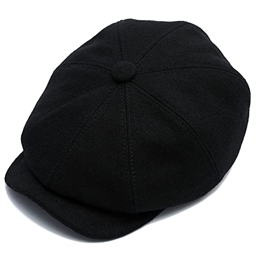 Superora Homme Casquette Béret Plate Herringbone Chapeau Rétro Casquette Newsboy à 8 Panneaux Cover