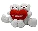 ARTESANIA BEATRIZ Pareja de Osos Enamorados con un Corazon con Frase TE Quiero . 40X30CM. Osos de Peluche Enamorados