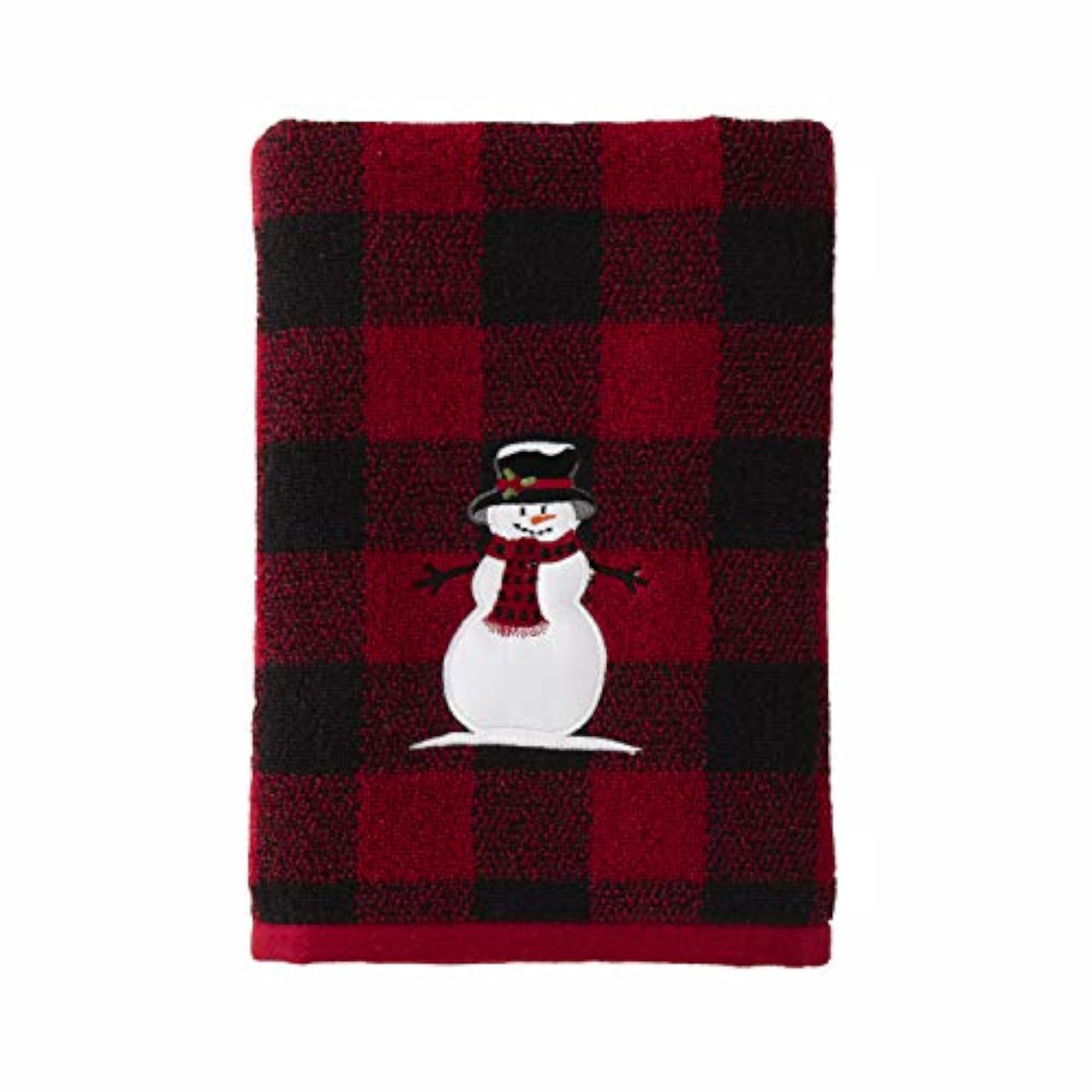 Woodland Winter Bath Towel, Red