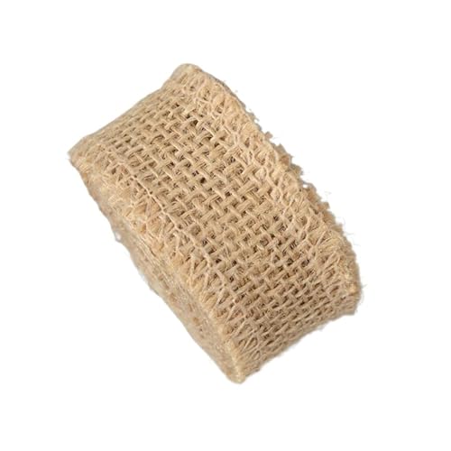 Telas Para Costura Cinta de yute Natural Vintage de 2m/5m, lazo for manualidades, costura DIY, tela de arpillera for boda, envoltura de tela, decoración del hogar for fiesta(Width 2.5cm,2m length)