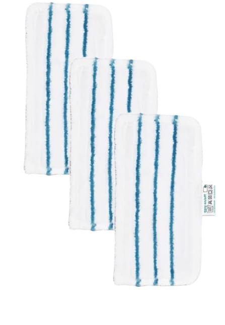 Daaxing Washable Microfibre Mop Pads For Beldray BEL01097 Steam Cleaner Replacement Part,Easily Removed And Replaced (3PCS)
