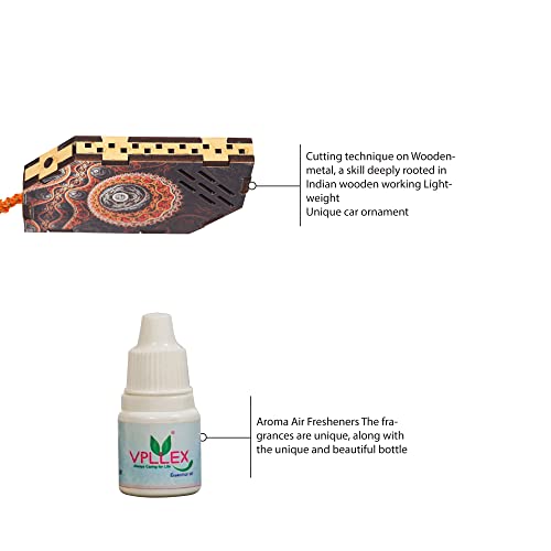 Image of Car Air Freshener Auto Perfume Car Decor Accessory Wood Scent Essential Oil Aroma pendant for Car Mirror Hanging Car Interior Diffusers Exclusive gifts (1 pcs, EUCALLYPTUS-FRAGRANCE)