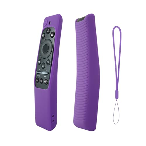 Image of 7SEVEN Compatible with Samsung Tv Remote Cover Suitable Model BN59-01XXXX Series Case to Protect Remote Control from Physical Damage, Ensure Smart Remote with 3 Hotkeys at Last Row Only Fit (Purple)