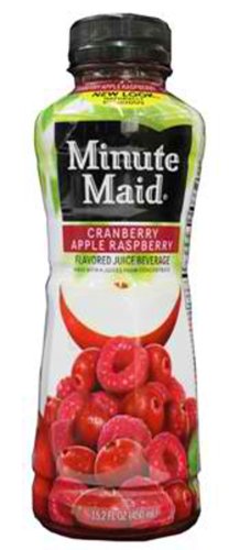 Minute Maid Cranberry Apple Raspberry Juice 12 oz Plastic Bottles - Pack of 24