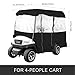 Happybuy Golf Cart Enclosure 86'', 4-Person Golf Cart Cover, 4-Sided Fairway Deluxe, 300D Waterproof Driving Enclosure with Transparent Windows, Fit for 4-Seat EZGO, Club Car, Yamaha Carts