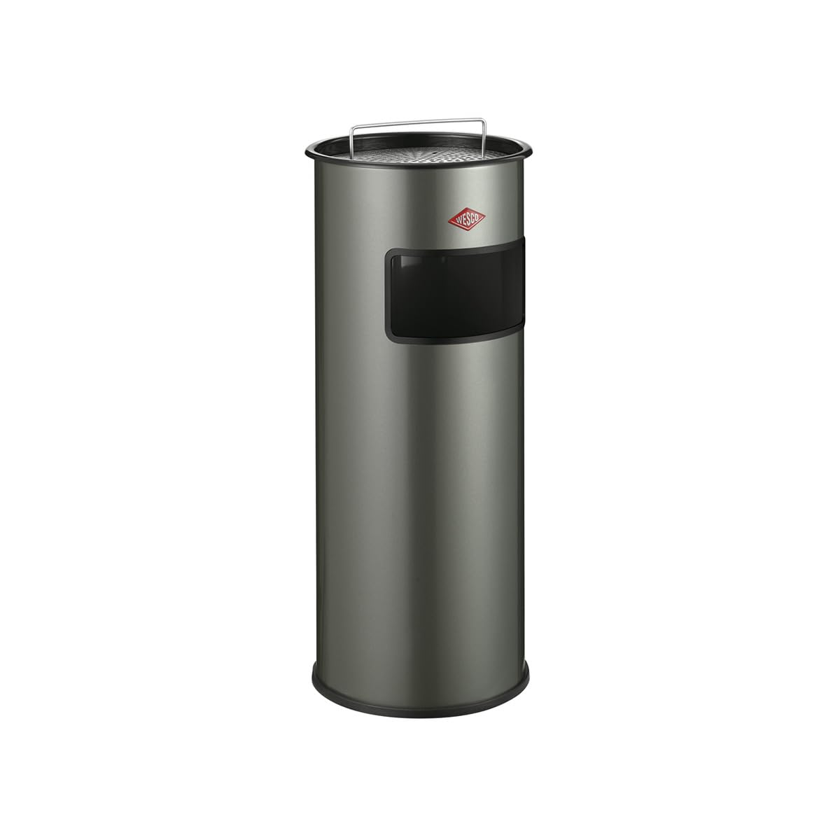 WESCO Großer Standascher mit Sieb – 50 Liter, neusilber