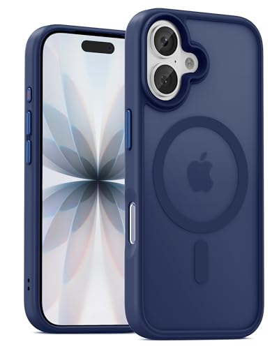 Image of UNBREAKcable For iPhone 17 Case for MagSafe, Full Camera Protection, Built-in Magnetic Ring, Shockproof, Scratch-Resistant, Translucent Matte Mobile Phone Case for iPhone 17 Case 6.3 Inch, Deep Blue
