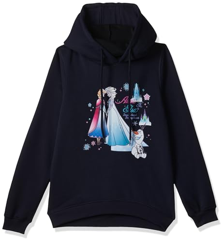 Image of Frozen by Wear Your Mind Girl's Polycotton Hooded Neck Sweatshirt (DFZNSW0021.3 13-14Y)