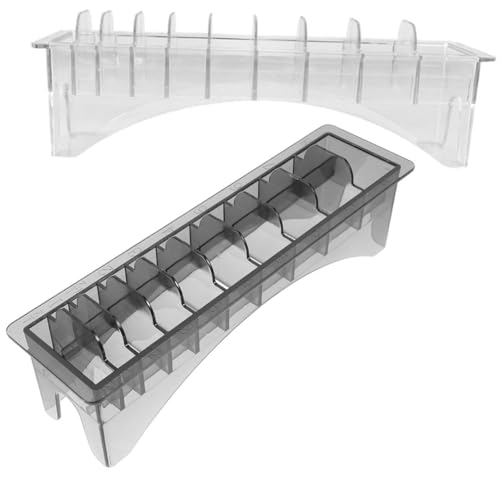 Gogogmee 2 Pcs Plastic Guide Comb Box Clipper Guard Holder for Barber Tools Barber Case Accessories