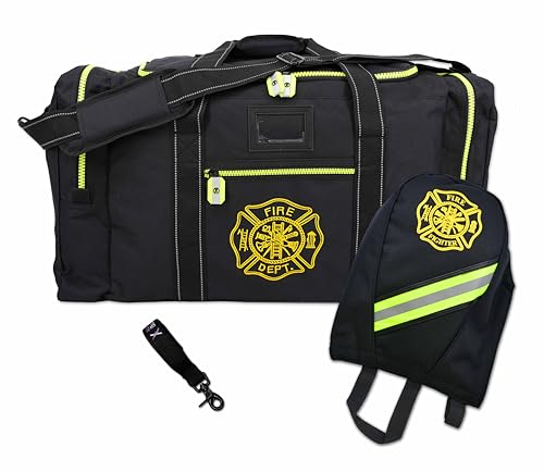 Lightning X Firefighter Turnout Gear Package - Gear Bag, SCBA Mask Bag, Fire Glove Strap, Shoulder Strap