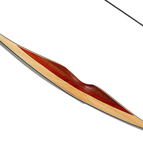 Kainokai 54 Inch Traditional Laminated Recurve Bow/Archery Amercian Hunting&Target Horse Bow/Longbow Most Arrows Fits,15-55 Lbs For Kids Teens & Adults thumb #4