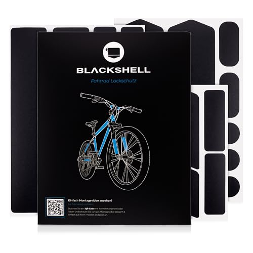 Blackshell® Fahrrad Schutzfolie matt schwarz - Aufkleber Fahrrad für z.B....
