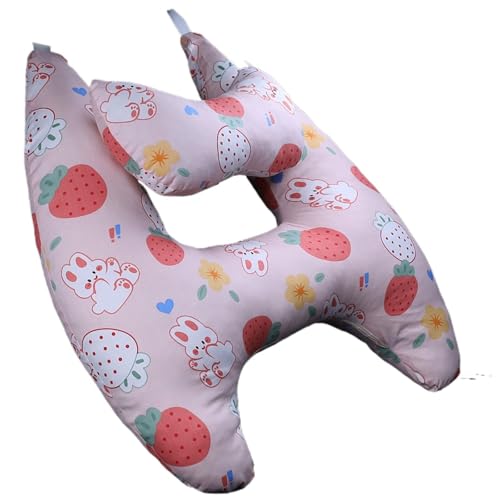 NLKDQN 子供の車のヘッドレストの枕車の肩枕の後部首枕快適な睡眠プロダクト多機能の枕のふわふわのクッシ ョン子供大人年配者の一般目的洗濯できるカバーを取付けること容易な (55x66cm,1個) (ネックピロー付き18)