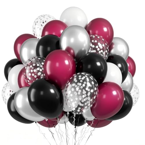 Image of Burgundy Balloons, 50 Pcs Maroon for Wedding Birthday Baby Shower Party