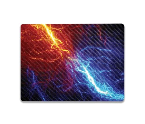 Image of MightySkins Carbon Fiber Skin Compatible with Microsoft Surface Laptop Go 3 (2023) Full Wrap Kit - Color Lightning | Protective, Durable Textured Carbon Fiber Finish | Easy to Apply | Made in The USA