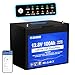 DC HOUSE 12V 100Ah LiFePO4 Trolling Motors Battery with SOC Status Indicators, Bluetooth & Low Temp Cut-Off, 100A Smart BMS, Up to 15000 Cycles for RV, Marine, Boat, Solar Off-Grid