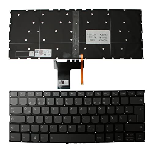 Clavier Rétro-éclairé Allemand Gris pour Saisie Nocturne sur PC Lenovo