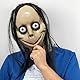 Momo Maske für Erwachsene, Momo-Maske, Horror mit langen Haaren, Halloween-Maske für Momo, Teufel und Jocker, Einheitsgröße