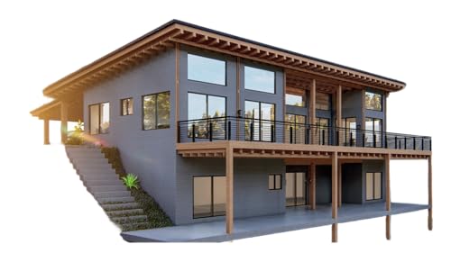 Plans for 5-Bedroom House with Walkout Basement & Mezzanine Includes Architectural Electrical Plumbing & HVAC Plans