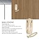 Retro-Wand Telefon Im Alten Stil, Wasserdichtes Festnetz-Kabel Telefon mit Lautstärke Regler, Vintage Wand Telefon für Haus, Hotel, Schule und Büro-Beige