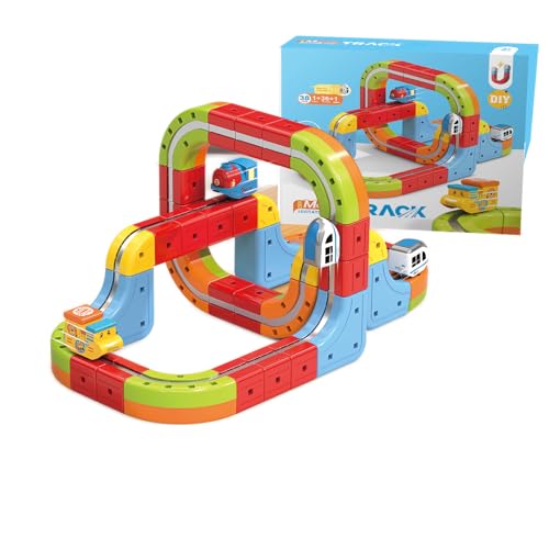 [Luvian]�y���K�i�z���[�� �L���[�u 2026 �V���� �L���[�u���[�� �~�j�g���C�� ���� ���̋O�� �d�� �������� DIY�g�ݗ��ăg���b�N�J�[ ���S���S ABS�f�� �}�O�l�b�g�� ���[ ���J�[�d����ԃZ�b�g ���V��� �m��ߋ� �j�̎q ���̎q ����