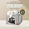 Bedsure Cat Beds for Indoor Cats - Large Cat Cave for Pet Cat House with Fluffy Ball Hanging and Scratch Pad, Foldable Cat Hideaway, 16.5x16.5x13 inches, Grey #4