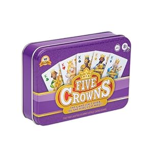 PlayMonster Five Crowns Collectible Tin – Card Game for Kids and Adults, Family Game Night, The Game isn’t Over Until the Kings Go Wild, 5 Suited Rummy Style Card Game, 1-7 Players, Ages 8+