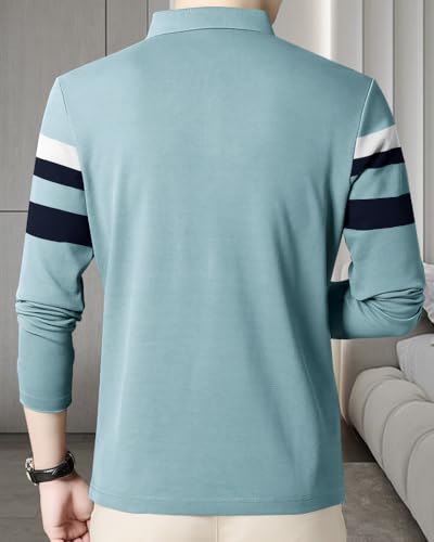 Image of Noble Monk Men's Polycotton Regular Fit Full Sleeves Polo T-Shirt