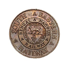 1987 India South Eastern Railway Token | 100 Years of Service Medal | Bengal Nagpur Division Collectible | Vintage Indian Railway Token | Rare Rail Memorabilia Coin for Collectors
