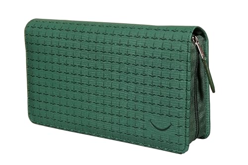 Image of Sukeshcraft Multiple Cheque Book Holder | Original PU Holds Upto 8 Cheque Books, FabricGreen