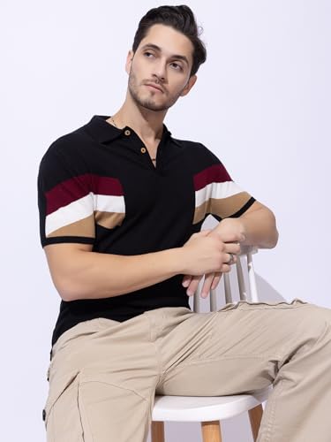 Image of Armisto Men's 100% Cotton Fancy Party Polo T-Shirt /Neutral Colour