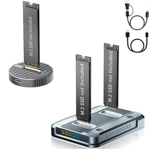 Duplicador SUITOK M.2 NVMe SSD con estación dual USB-C miniatura 1