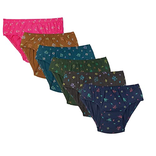 Image of Presents Pure Cotton Girls Womens Innerwear Panty Briefs Hipster Underwear with Soft Elastic (Pack of 6).