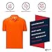 Premium Wear Men's High Moisture Wicking Polo T Shirts | Orange - 4X-Large
