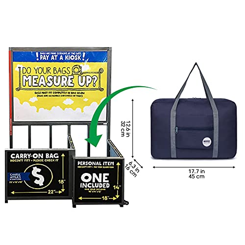 WANDF Foldable Travel Duffel Bag for Spirit Airlines Carry on Bag Weekender Overnight for women