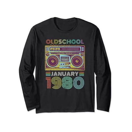 40 cumpleaños regalo enero 1980 cuarenta años Manga Larga