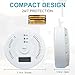 Carbon Monoxide Detectors,CO Detectors Battery Powered,2 Pack Carbon Monoxide CO Alarms with Light&Digital Display for Home,Bedroom,Kitchen,Office