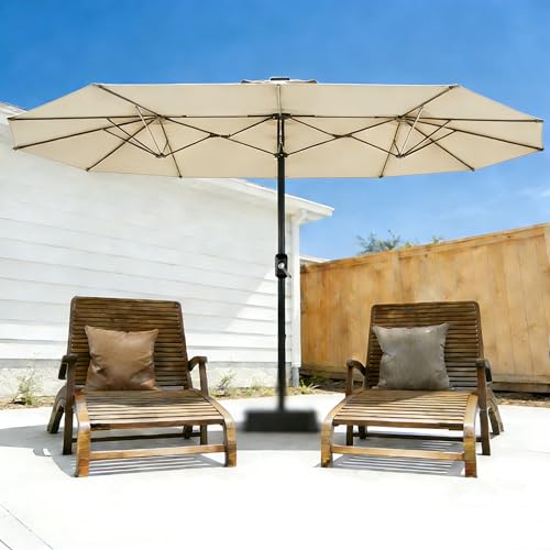 Garvee 13ft Patio Umbrella with Double Canopy, Premium Commercial Extra Large Market...
