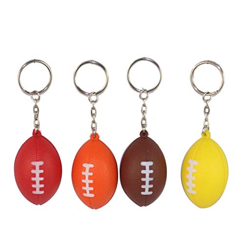 Mini Rugby Bolas Colgante Deportes De Pelota Llaveros para Los Niños Parte Favores 5pcs Escuela Carnival Premios Color Al Azar