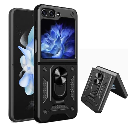 Coque Samsung Galaxy Z Flip 5 antichoc avec anneau pour éviter les chutes du smartphone