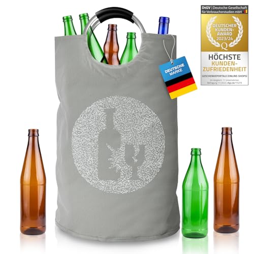 Dimono Flaschensammler Pfandflaschen-Sammler; Recycling Pfandbehälter Flaschenkorb & Spielzeugtaschen; Leergut-Korb Spielzeugbeutel & Wäschekorb Faltbarer Haushalts-Organizer uvm. (Glas & Einweg)