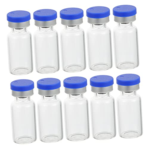 BESTYASH 100pcs 3ml Glass Essential Oil Bottles Caps Leakproof Travel Size Dispensing Bottles