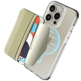 【滑り止め・落下防止】シンジモル Magsafeカードケース 、iPhone 16、15、14、13、12 シリーズ 全機種対応 シリコンパッドでノンスリップ カード入れ suica 交通系 icカード収納 スマホ落下防止用 ストラップ付 MagSafeウォレット MagSafe 全機種対応。M-Band ベージュ