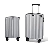 [ＳＡＫＡＭＯＮＯ　ＳＨＯＰ] スーツケース キャリーケース 機内持ち込み キャリーバッグ 大型 大容量 Sサイズ 38L 金属コーナー 耐衝撃 軽量 多収納ポケット カップホルダー 360度回転 静音 ダブルキャスター 修学 旅行 出張 sg-sc506-20-sv