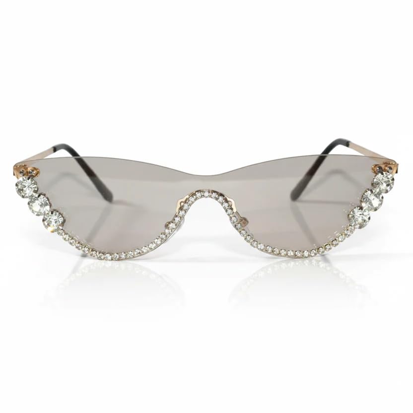 eline Luxury Rimless Cat Eye Sunglasses for Women | Stylish UV Protected Fashion Sunglasses | Lightweight Designer Shades for Travel, Driving, Beach & Outdoor Wear-picture-34