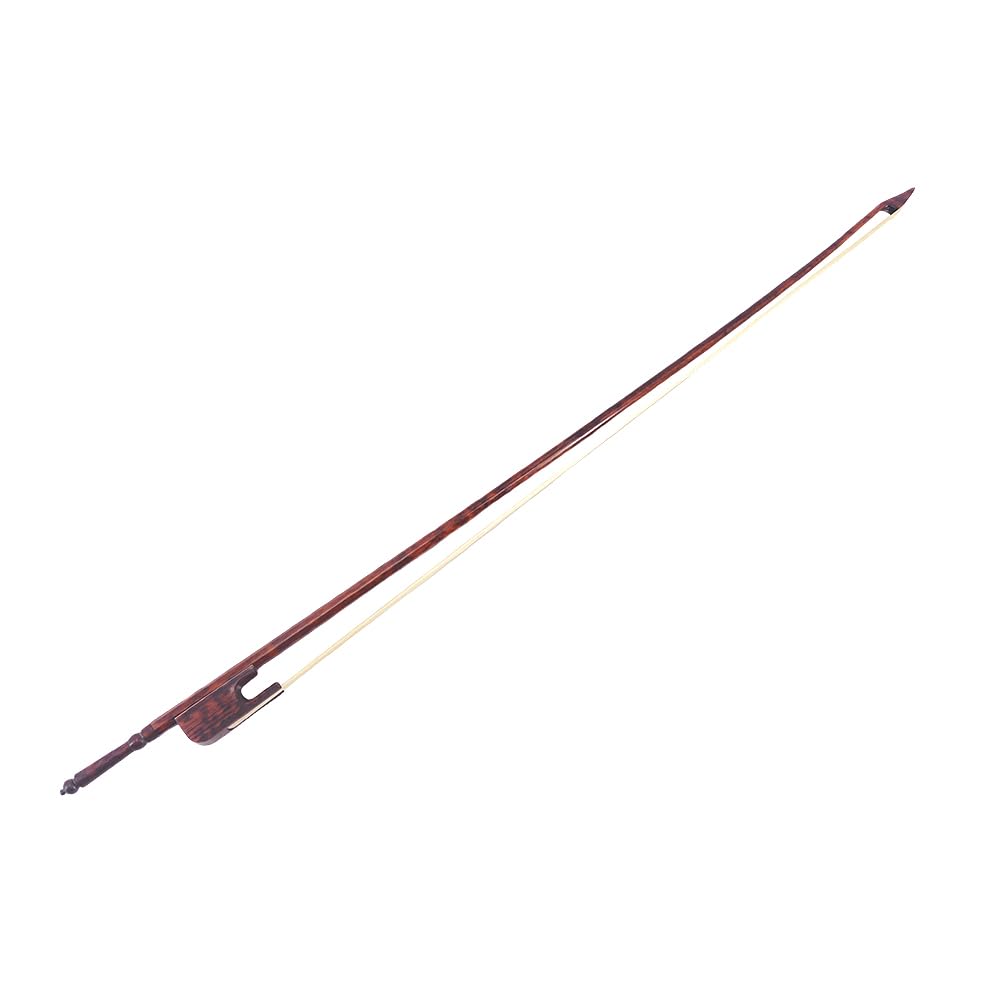 Snakewood - Arco de violín barroco 4/4 Letterwood, arcos de violín hacia afuera, tornillo largo, tamaño completo, pelo natural